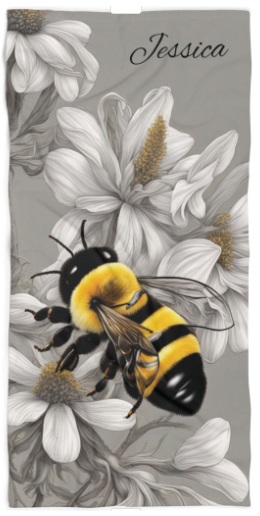 Bumble Bee Beach Towels