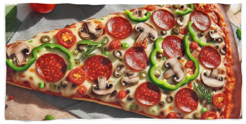 Pepperoni Pizza  Beach Towels