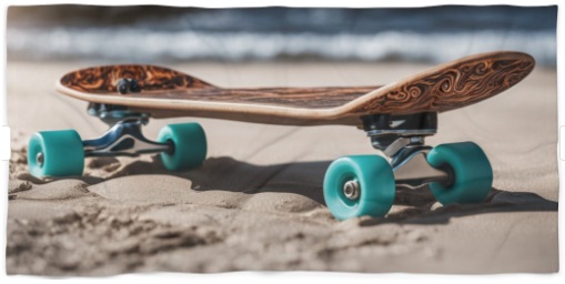 Skateboard Beach Towels