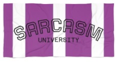 University Purple Beach Towels