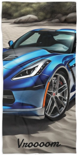Corvette Beach Towels