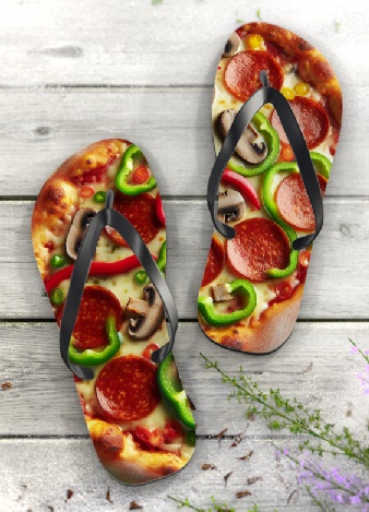 Pepperoni Pizza Flip Flops
